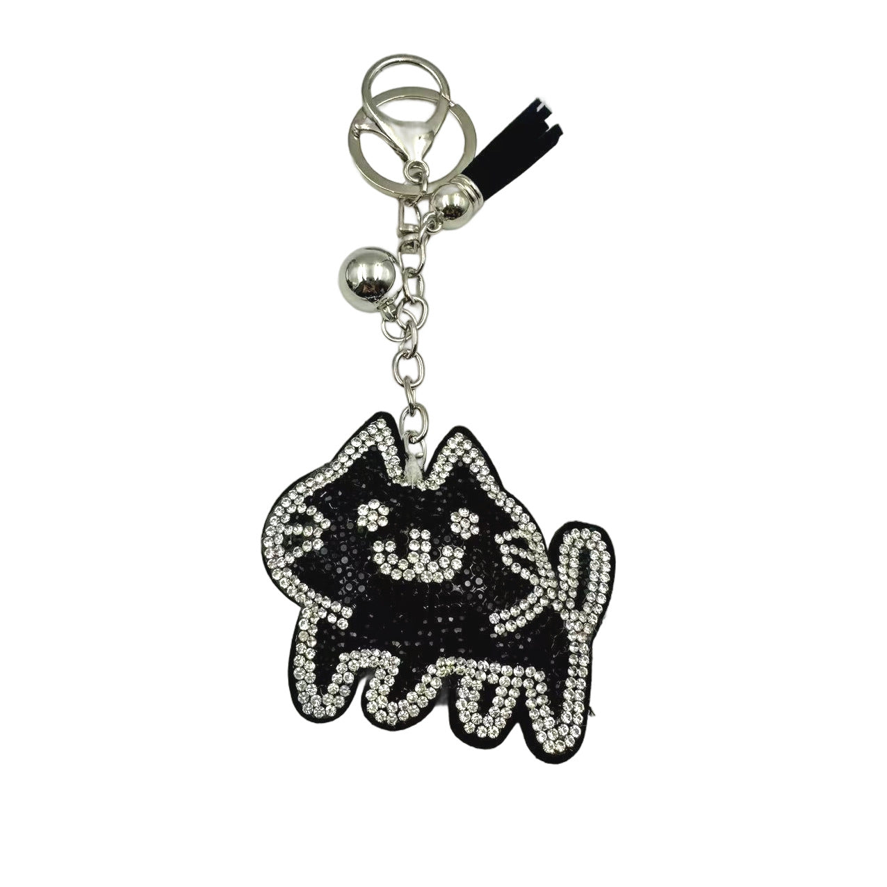 Wholesale Cartoon cat keychain with rhinestones